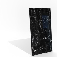 Spiek kwarcowy 120×280 czarny marmur połysk | Wielki format | Premium