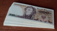 500 złotych 1982 rok. Końcówki paczek 38 sztuk