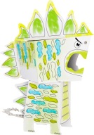 Monumi Cubehead Dino 3D kolorowanka stegozaur