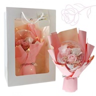 Bukiet Zapachowych Kwiatów Mydlanych W Torebce Na Prezent Kula Świecące LED