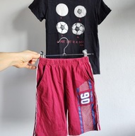 Strój na W-F spodenki szorty i koszulka 116 122 piłka nożna szczupły (507)