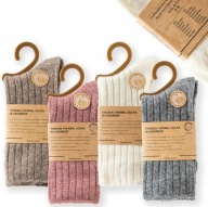 SKARPETY DAMSKIE KASZMIROWE BEZUCISKOWE SKARPETKI NATURALNE WEŁNIANE