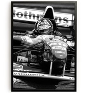 Plakat Klasyczny Bolid F1 Retro Monaco – Motorsport Black & White Plakat A3