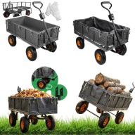 WÓZEK OGRODOWY TRANSPORTOWY 400KG 100L PRZYCZEPKA TACZKA