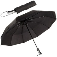 PARASOL AUTOMATYCZNY SKŁADANY XL CZARNY UNISEX 10 RAMION