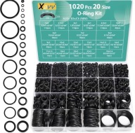 Zestaw O-Ringów 1020 szt 20 Rozmiarów Uszczelki Gumowe NBR 65A