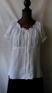 Bluzka biała z krótkimi rękawami - M