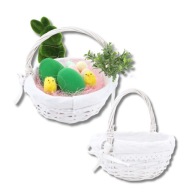 KOSZYK WIKLINOWY WIELKANOCNY DEKORACYJNY KOSZYCZEK DO ŚWIĘCONKI OZDOBNY