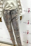 Spodnie damskie wężowe M eleganckie