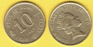 Hong Kong 10 Cents 1987 r.