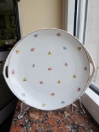 PATERA Z UCHWYTAMI DEKOROWANA ZŁOCENIA KWIATKI ROSENTHAL SELB 1922 rok