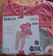 Lupilu, Piżama Różowa dziewczęca WIOSNA, LATO, 110 / 116 cm