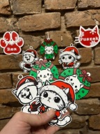 Świąteczna ozdoba choinkowa 3D |Kot lub Pies| Ręcznie robiona |10 zł