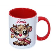 Świąteczny kubek z TWOIM imieniem na prezent dla dziecka MIKOŁAJ ŚWIĘTA