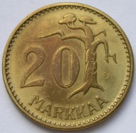 Finlandia 20 markkaa / marek 1954 - drzewo