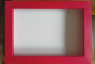 Ramka POZIOMA A4 na rysunki dziecka ramki na dziecięcą sztukę CZERWONA