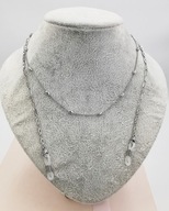 82311 Łańcuszek do okularów srebrna stal chirurgiczna "fasolki"