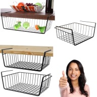 KOSZ KOSZYK PODWIESZANY POD PÓŁKĘ BIURKO ORGANIZER WISZĄCY METALOWY LOFT