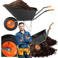 TACZKI TACZKA OGRODOWA BUDOWLANA MOCNA 210KG 150L DO OGRODU BUDOWE WÓZEK