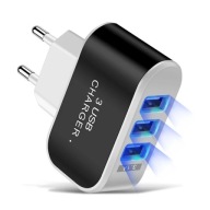 3USB EU US Plug LED Multi-Head ładowarka podróżna ładowarki