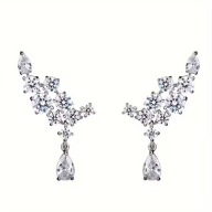 KOLCZYKI WINTAGE HIPERALERGICZNEI BOHO RÓŻE DIAMENTY cyrkoniami