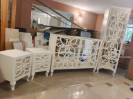 Zestaw 4 mebli, Glamour, lustra,dekory