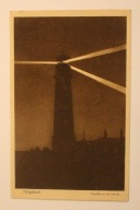 Helgoland. Leuchttrum bei Nacht - LATARNIA MORSKA, NIEMCY, STARA, CZYSTA