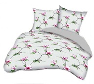 pościel bawełna lux 200x200 + 2x60x70 2x40x40 zamek B 206 DUO magnolia/szar