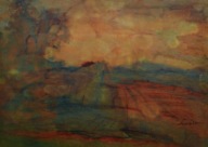 ECOLE DE PARIS. ZYGMUNT LANDAU. STUDIUM PEJZAŻU FRANCUSKIEGO. OK 1945