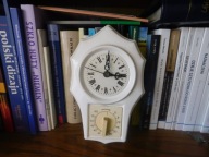 STARY ORYGINALNY CERAMICZNY ZEGAR ŚCIENNY mechanizm Mera Poltik - unikat