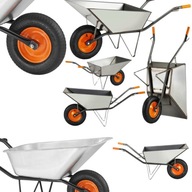 TACZKI MOCNA TACZKA OGRODOWA BUDOWLANA SPAWANA STALOWA METALOWA WÓZEK 120L