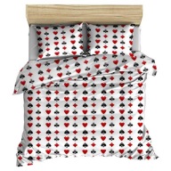 pościel z bawełny 200x200 + 2x70x80 + 2x40x40 guzik B 30 karty