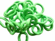 Gumki frotki do włosów elastyczne 3 cm - 50 szt. zielone