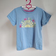 Śliczny błękitny T-shirt Primark 122 słoneczko ideał LATO wiosna (030)