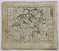 Mapa Szwajcarii i Sabaudii Buffier 1744 r
