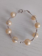 Bransoletka żółta posrebrzana