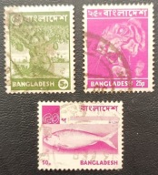 Bangladesz 1976 Mi: 59,62,63