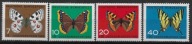 MOTYLE Niemcy 1962 Mi 2376-79 ** Motyle. Jak skan. Stan BDB.
