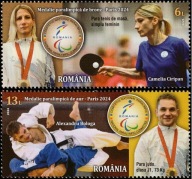 Rumunia 2024 Znaczki ** sport igrzyska olimpijskie Olimpiada medale paraol