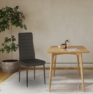 Krzesło Domowe welurowe czarny - 1 szt.