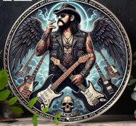 Okrągła tabliczka aluminiowa Lemmy Kilmister Motorhead 20x20cm