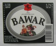 ETYKIETA PIWO JASNE BAWAR BROWAR KRAJAN NAKŁO ROZLEWNIA REGENT KOŹMINEK