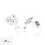 Eap21226 Kolczyki stal sztyft drzewo życia