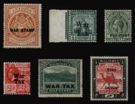 Kolonie brytyjskie m.in. Falklandy WAR TAX UNIKATOWY zestaw lp 1.5.1B
