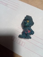 Stara Zabawka Żołnierzyk PRL Czarny Gumowy Smerf