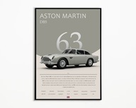 PLAKAT ASTON MARTIN DB5 IDEALNY NA PREZENT OBRAZ NA ŚCIANE A3