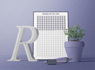 KALENDARZ ŻYCIA - MOTYWACYJNY - architektura, czarno-białe, sztuka, ludzie