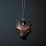 WISIOREK KOT DREWNO EGZOTYCZNE 3 CM RZEMIEŃ 50+5 CM STAL SZLACHETNA