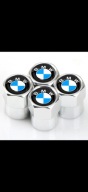 SOLIDNE NAKRĘTKI NA WENTYLE METALOWE KAPTURKI BMW 4 SZTUKI SREBRNE