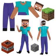 STRÓJ KARNAWAŁOWY DLA CHŁOPCA MINECRAFT STEVE KOSTIUM DLA DZIECI NA BAL 4-6